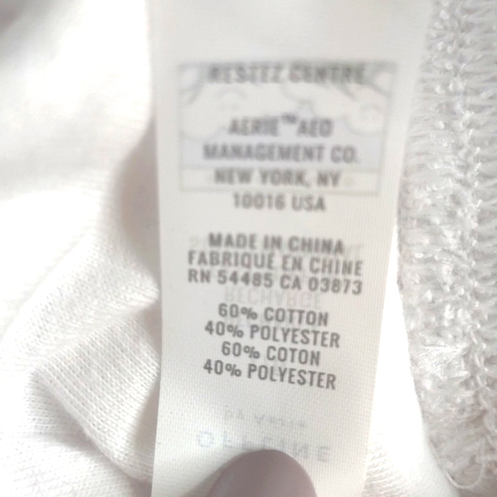 Offline by aerie White lined terry cloth sleeveless crop, size Large, NWT - Picture 7 of 10